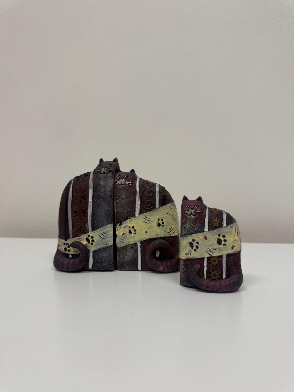Keramické kočky — set 3 ks